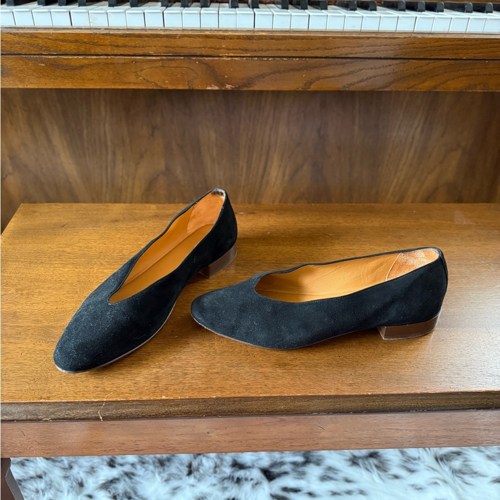 Sezane size 38 Black Suede Women's Loafers